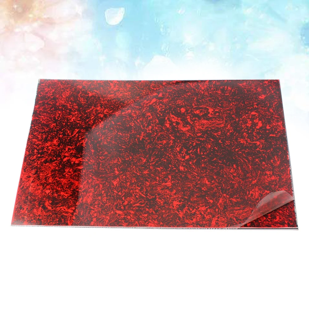 Pickguard en coquille de tortue rouge 44x29cm, plaque vierge en Pvc acrylique, résistant à l'usure, Protection contre les rayures pour guitare acoustique, bricolage