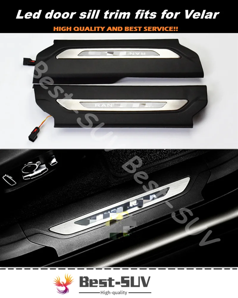 

Fits for Range Rover velar 2014 -2021 LED door sill trim stuff Plate guard cover