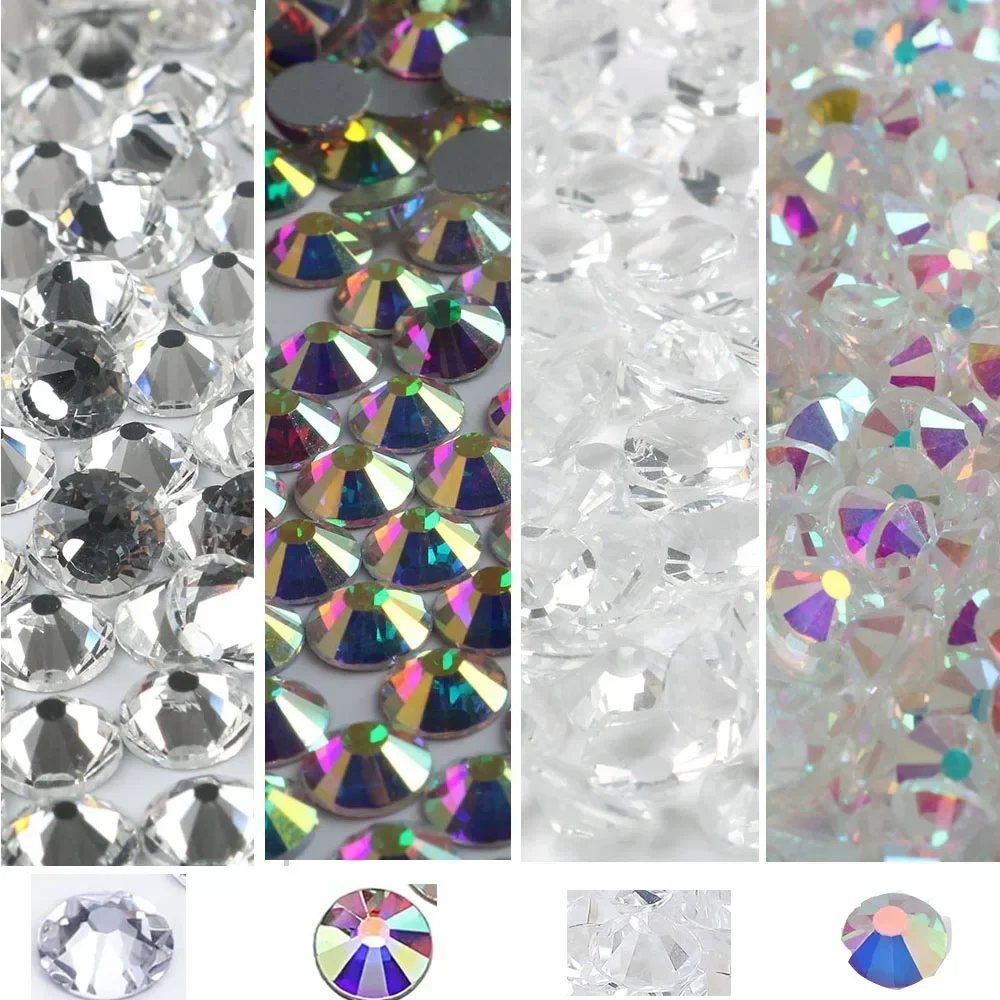 

Flatback Rhinestones for Craft Crystal AB Nail Gems Gemstones Crystals Jewels Craft Glass Diamonds Stones Bling Rhinestone
