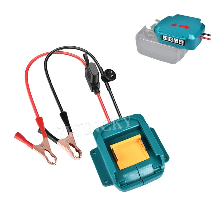 Zünder-Starthilfe für Makita 18 V Akku BL1830 BL1840 BL1850 BL1860 Auto-Booster-Kabel mit Sicherungsschalter, Notstrom-Set