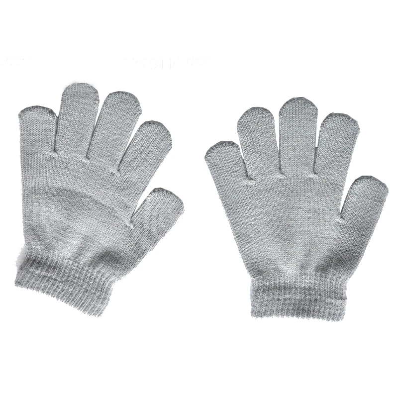 Winter Knitted Children\'s Gloves Full Finger Boy Girl Glove Warm Thick Kids Gloves Baby Gloves Candy Color Cotton Mittens