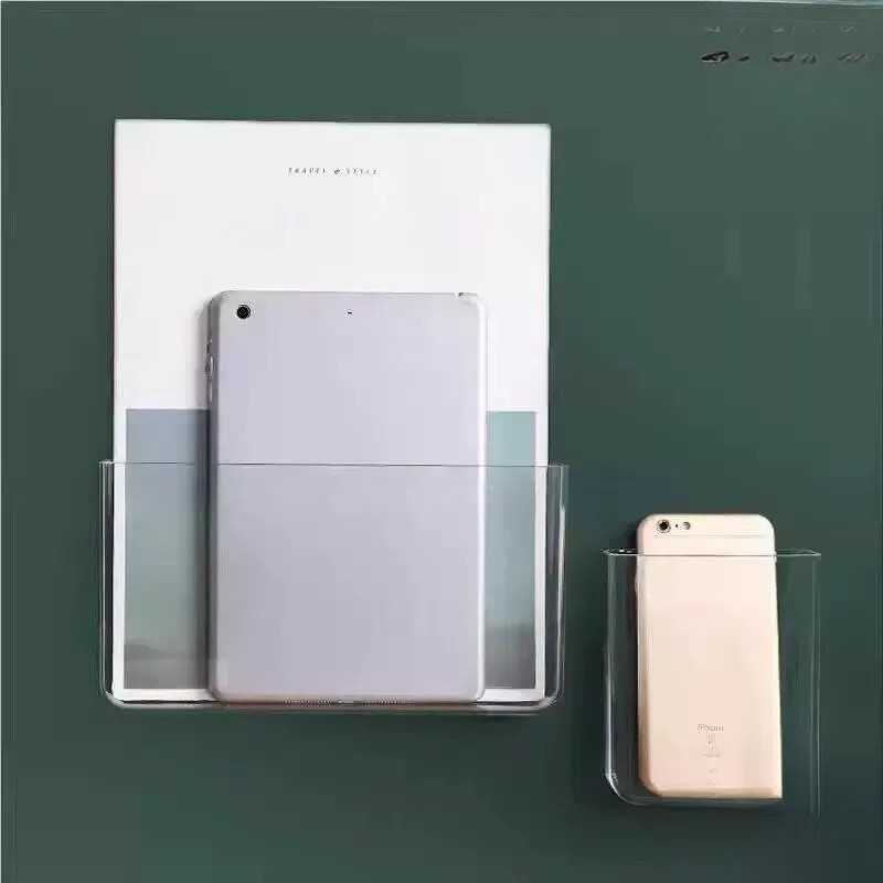 Transparent Wall-Mounted Storage Box Dormitory No-Punching Living Room Miscellaneous Items Box Multi-Functional Storage Organ...