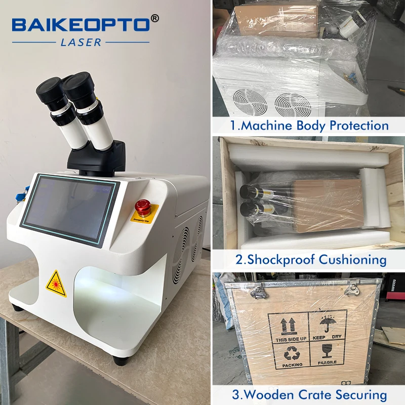 BK-JW100A Closed Cabinet Jewellery Laser Spot Welder Clear Stereo Microscope For Ultra-fine Welding Jobs