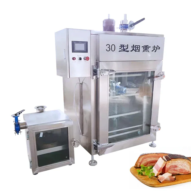Máquina para hacer pescado y humo de acero inoxidable, deshidratador ahumado, carne de pollo y carne, horno ahumador de secado