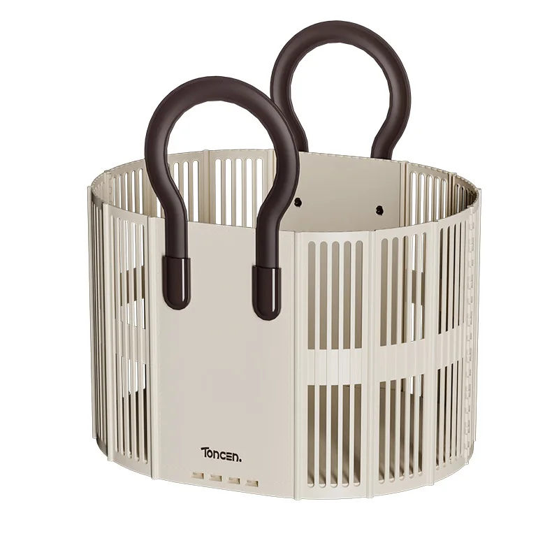 

HomeHousehold portable dirty clothes basket bathroom folding large capacity multifunctional hollow storage basket dirty clothes