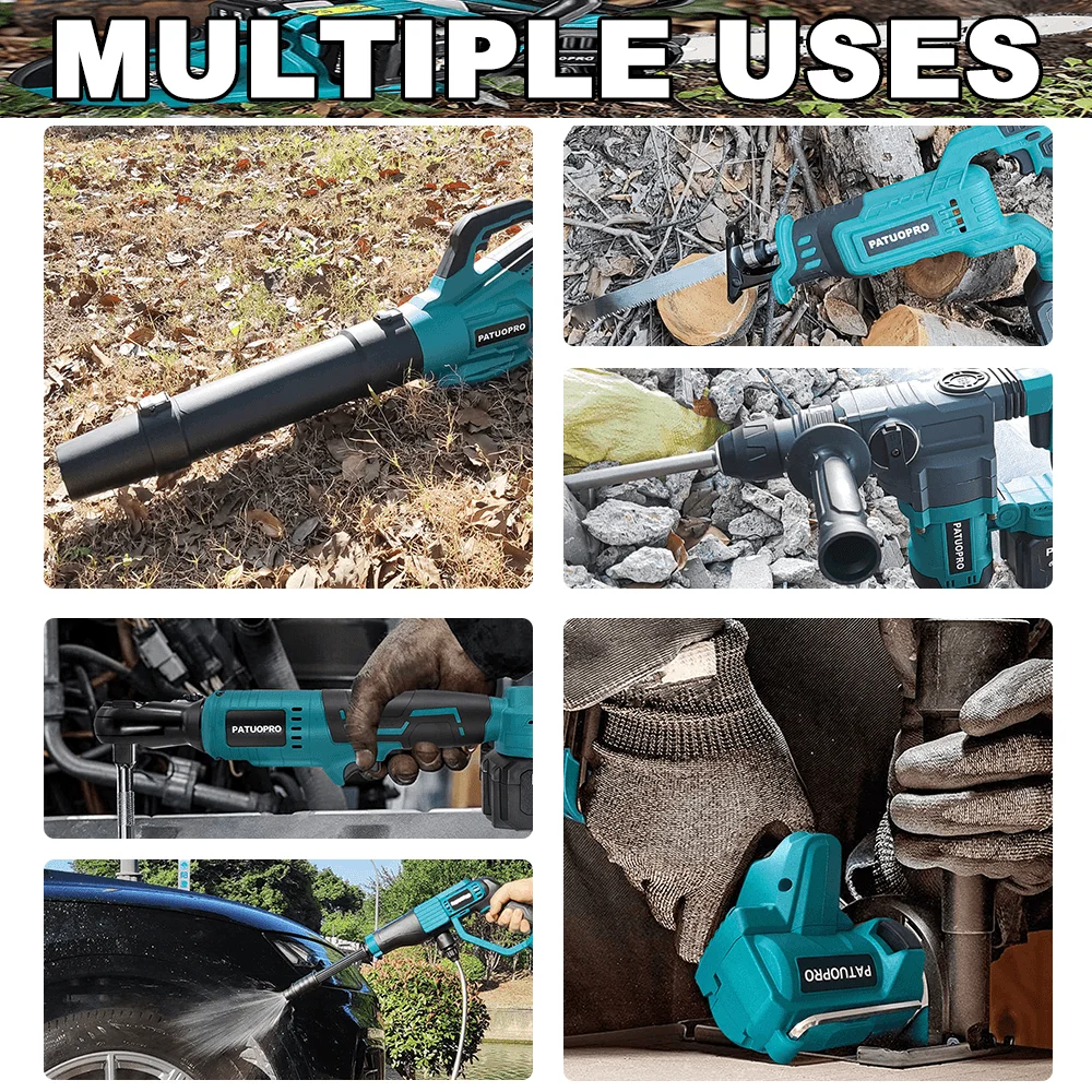 PATUOPRO 2.0-6.0Ah Rechargeable Lithium-ion Battery Pack For Makita 18V Battery Cordless Power Tools Electric Drill Screwdriver