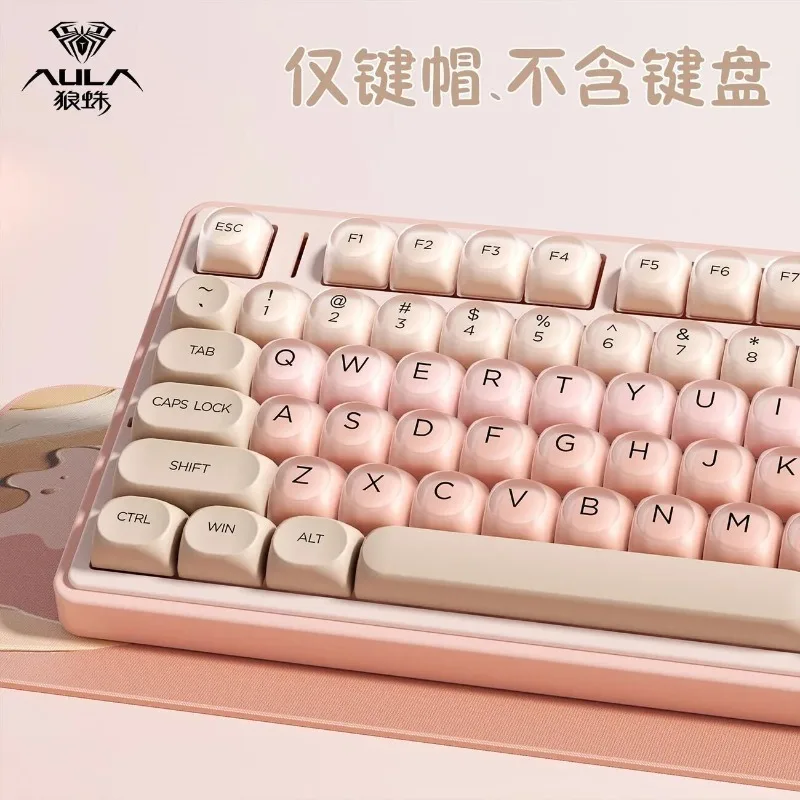 

AULA Theme Keycaps Set Customized PBT Sublimation Pc HOA/MOA Profile Keyboard Cap DIY Cute for Mechanical Keyboard Accessories