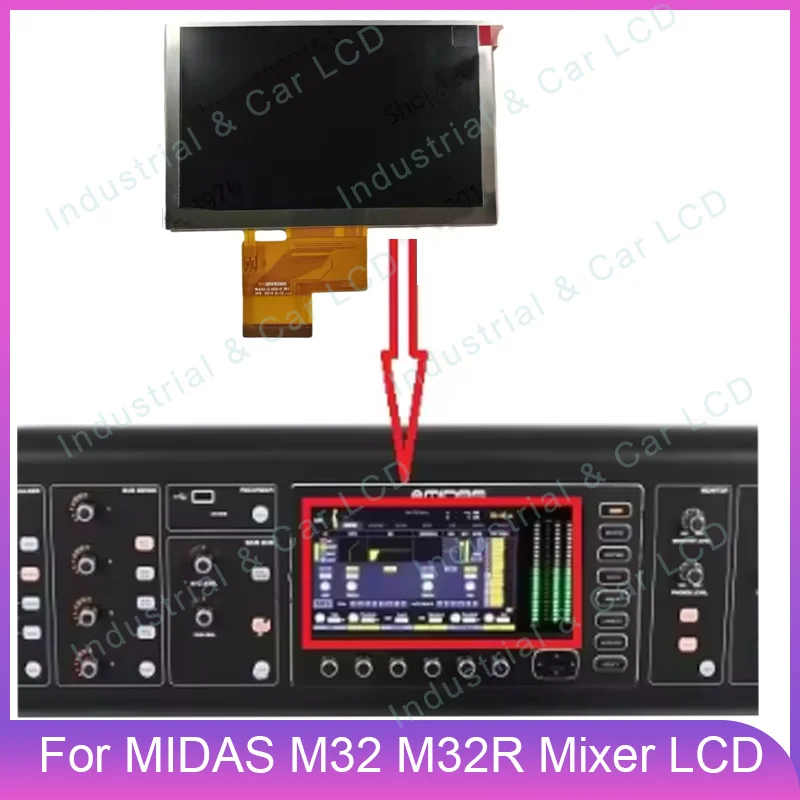 

LCD For MIDAS M32 M32r Original 5 Inch LCD Dispaly For MIDAS M32 M32r Live Digital Mixer Matrix Screen Repair 800*480