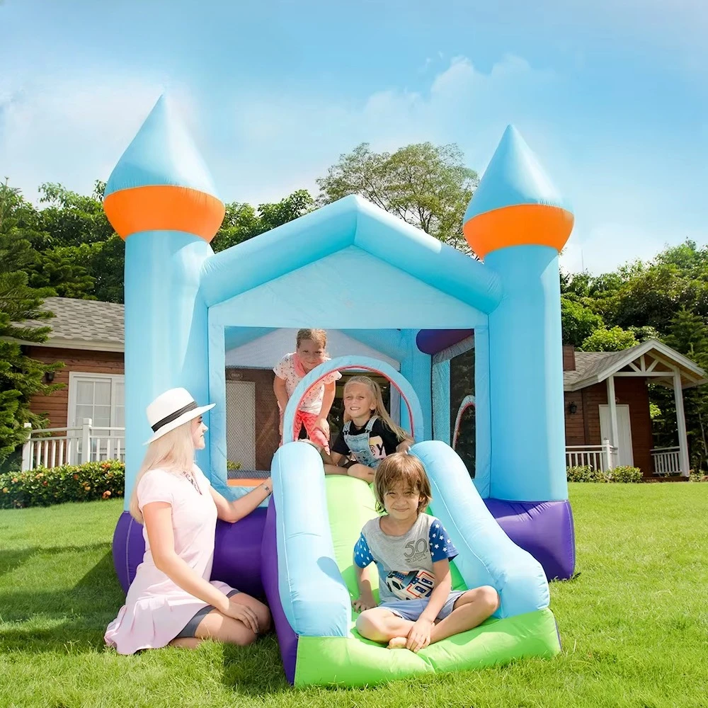 Simple Style Kids Party Fun House Small Blue Inflatable Bubble Inflatable House Air Bounce House Outdoor Form China