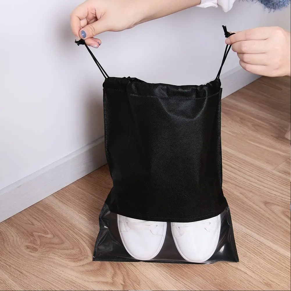 5/10PCS Women Men Shoes Bag Non-Woven Fabric Travel Drawstring Shoes Cloth Bags Pouch Case Organizer Travel Accessories