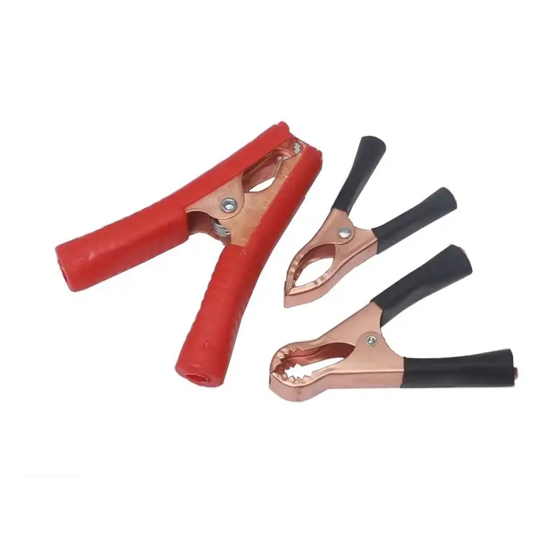 【2PCS】 30A 50A 100A Car Alligator Clips Battery Clamps Crocodile Clip Red Black Positive Negative 75MM 80MM 90MM length Red