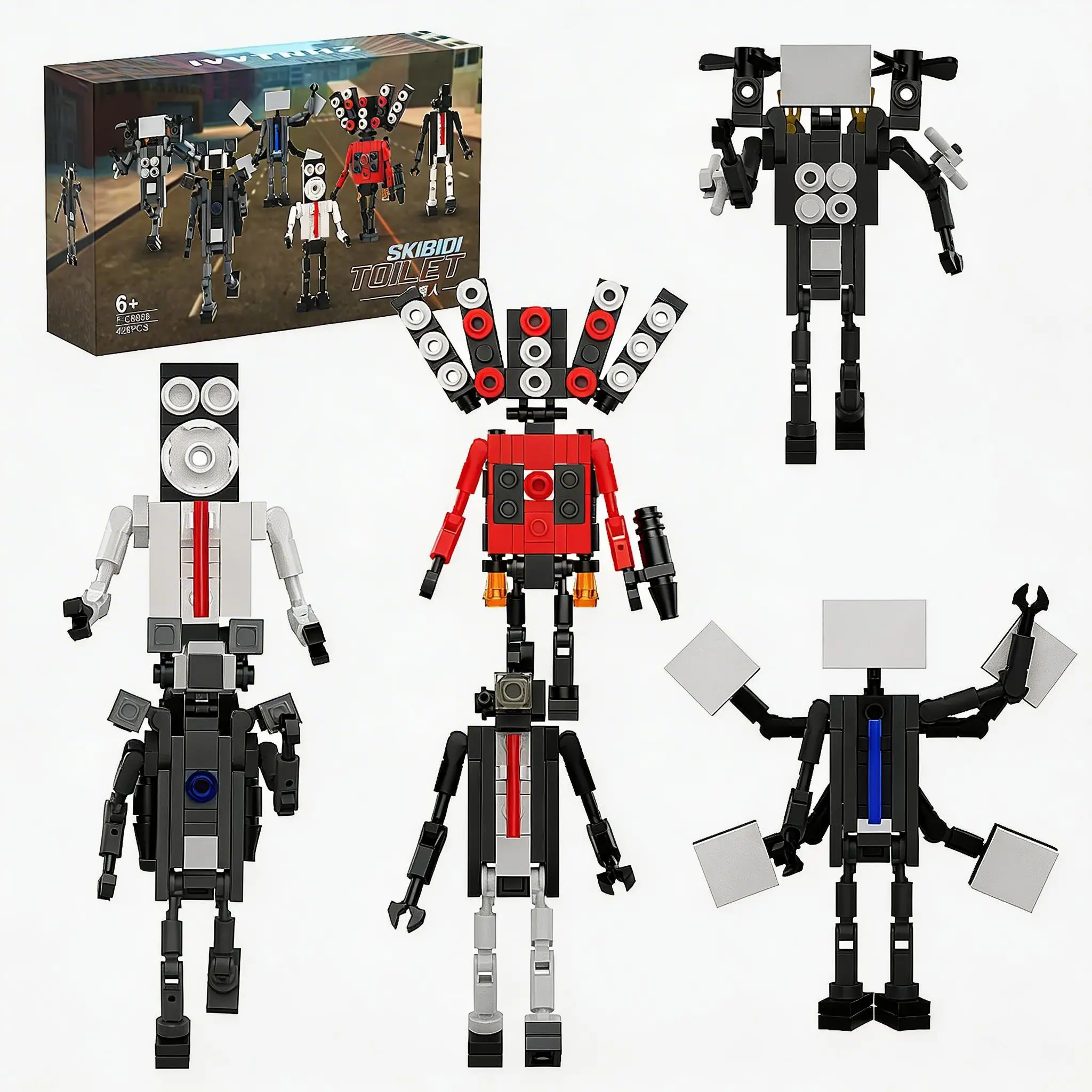 

Конструктор Titan Cameraman Speakerman TV Man: Фигурка Туалетного Человека (MOC) в стиле хоррор-мем, игрушка-подарок для детей, мальчиков и фанатов