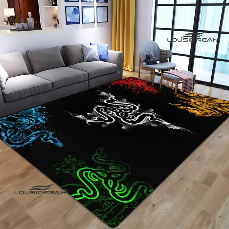 Game razer logo Printed carpet living room bedroom carpet non-slip door mat photography props area rug birthday gift