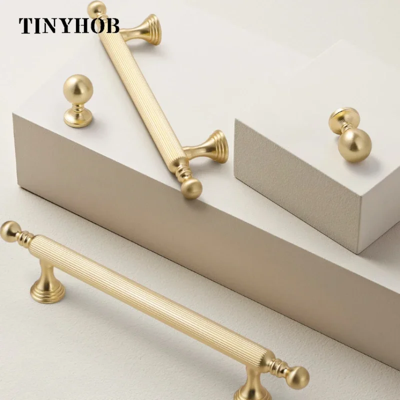 Gold Zinc Alloy Kitchen Cabinet Handles and Knobs Drawer Handles Wardrobe Door Pulls Furniture Hardware  Decorative Knob