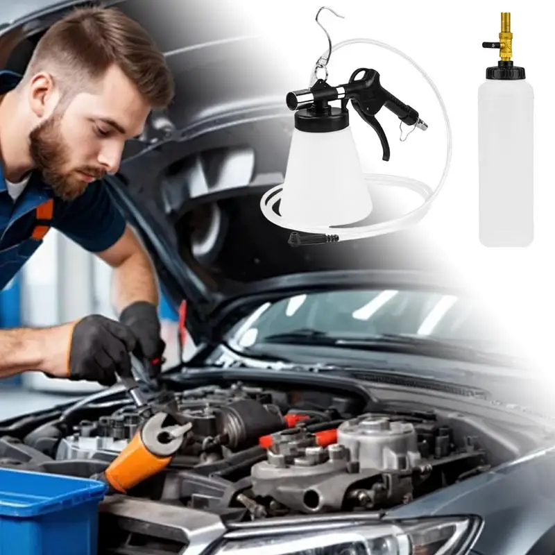 Pneumatic Vacuum Bleeder Power Steering Oil Change Replacement Tool Efficient Exhaust Oil Separation Pneumatic Bleeder For Brake