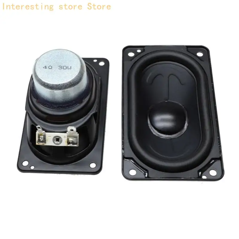 Rectangular Speaker Driver Pair with 4 Corner Mounting Holes for Repair Projects 55KC