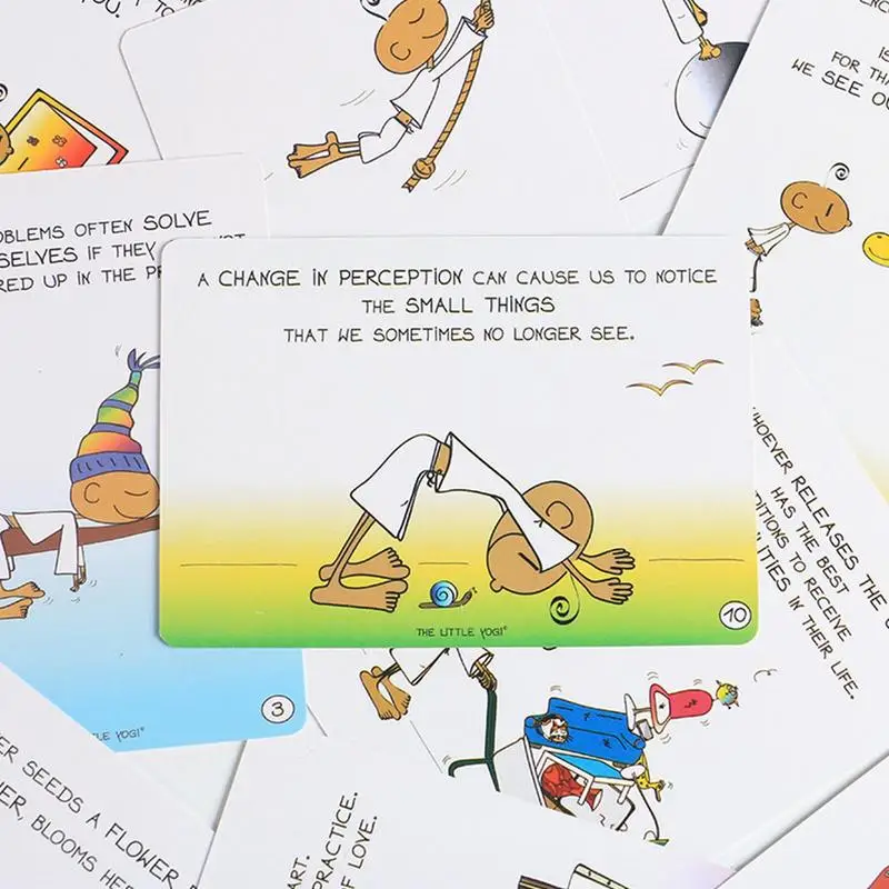 The Little Yogi Happy Notes Oracle 40 Cards Fortune Telling Game Family Party Board Game Fate Divination Deck Card Game