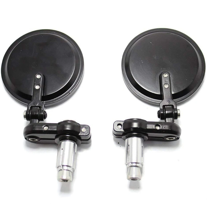 مرايا مستديرة قابلة للطي مقاس 3 بوصات زوج مرايا جانبية مستديرة قابلة للطي لمقود 20 مم #4