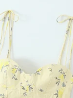 Chu Sau beauty Women New Fashion Sweet Floral Print Cropped Tops French V-Neck Sexy Backless Camisole Chic Ruffles Camis - Image 4