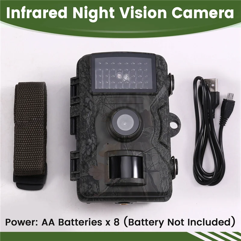 Ab68 câmera de visão noturna infravermelha 2.0in tft hd display 1920x1080p ip66 à prova dip66 água câmera de trilha de vida selvagem câmera ao ar livre