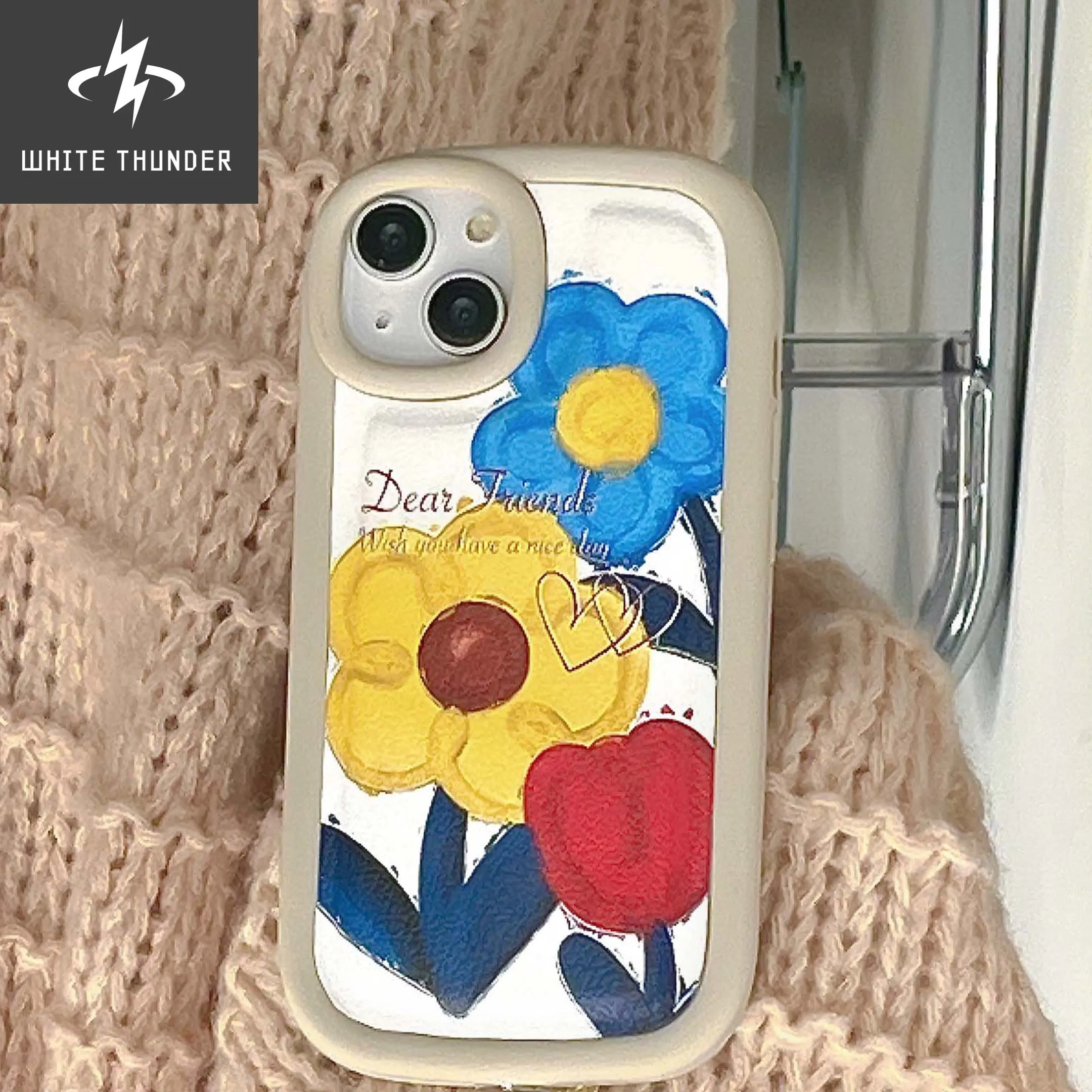 Leather relif 3d flower cute shockproof back cover for iphone 11 12 promax 13 14 pro max plus ins love tulips phone case capa