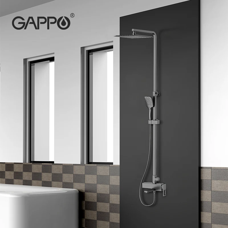 Gappo Luxury Shower Head and Hose Set with Cold and Hot Water Brass Bathroom Shower Set Duchas G2417-9