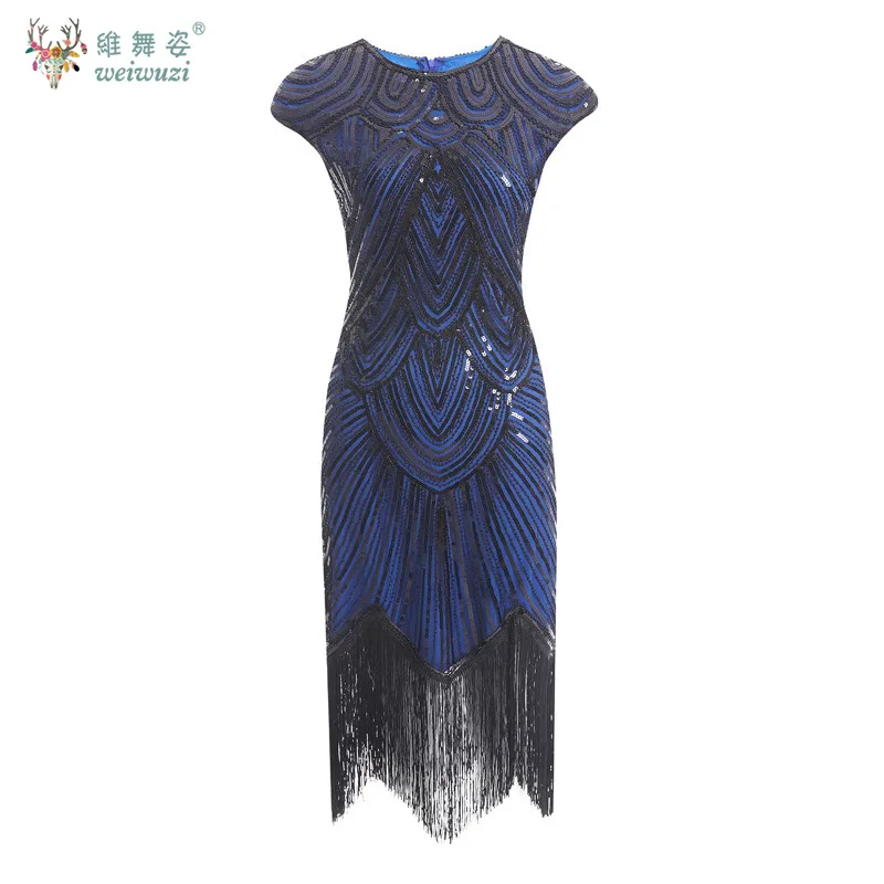 Gaun Payet Rumbai Elegan dan Atmosfer dengan Teknik Sulaman Manik untuk Pesta Malam Formal, Tarian, dan Pertemuan