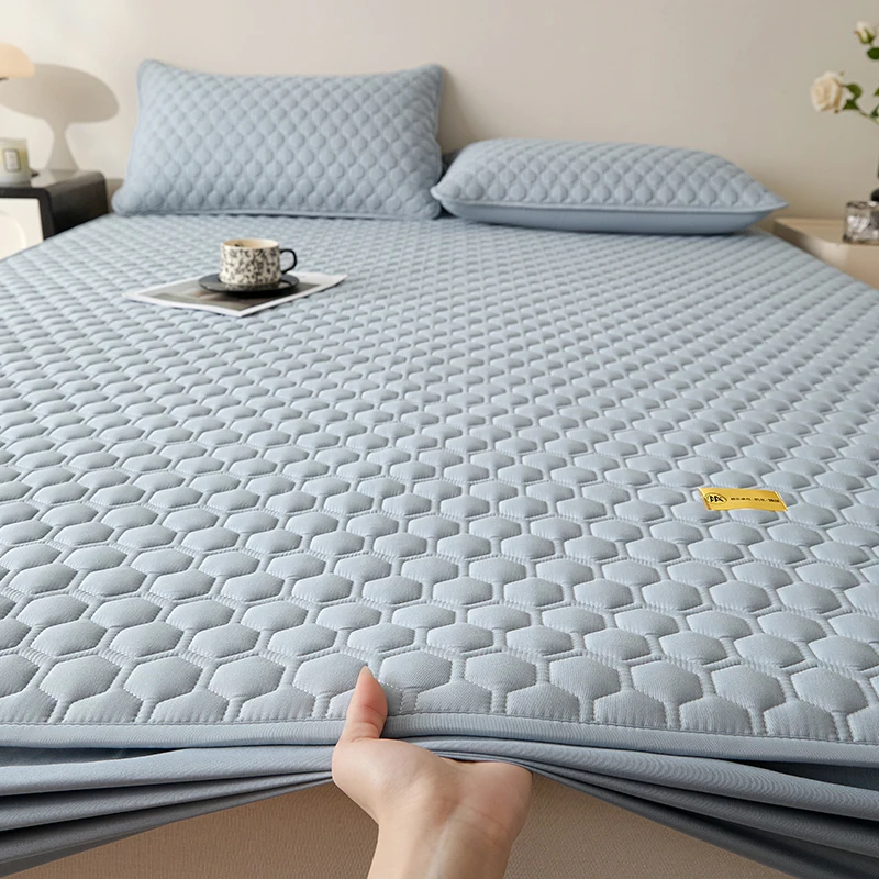 1pc 100%Cotton Mattress Cover Waterproof 매트리스 커버 Quilted Bed Cover Thickened Mattress Protector cubre colchó (No Pillowcase)