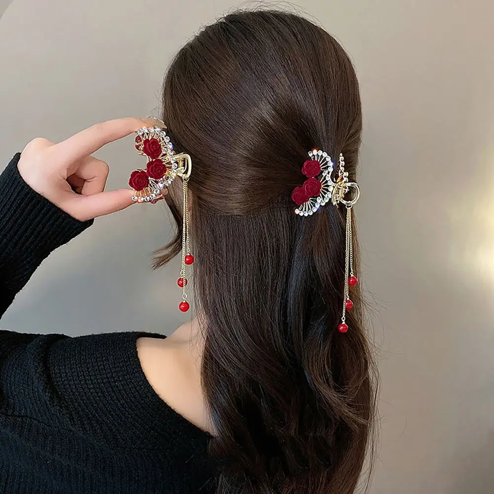 Long Tassel Hairpin Exquisite Anti-Collapse Korean Style Side Clip Hair Accessories Headdress Grab Clip Braided Hair
