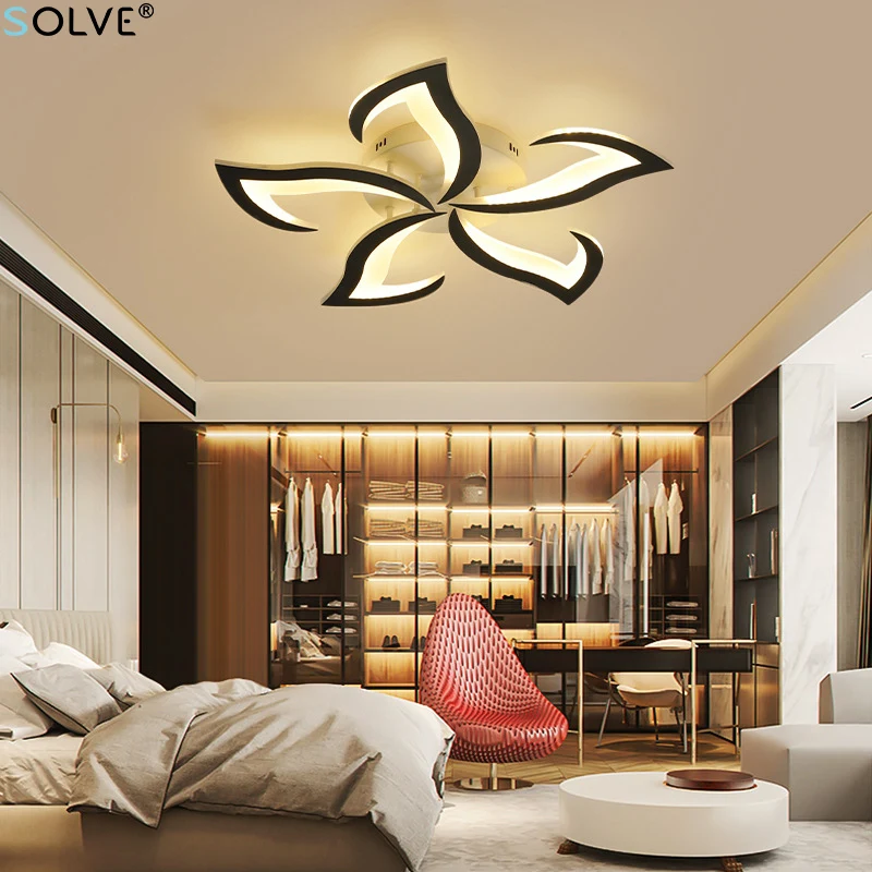 Modern LED Ceiling Light Creative Acrylic Ceiling Chandelier Stepless Dimming Remote Control Living Room Bedroom Kitchen Lights