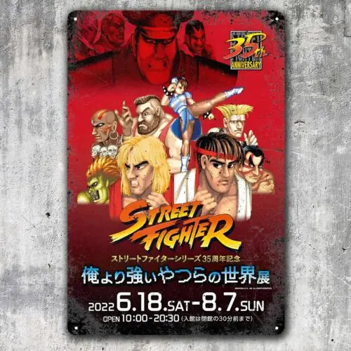 Street Fighter Retro Video Game Metal Poster - 20x30cm () Tin Sign
