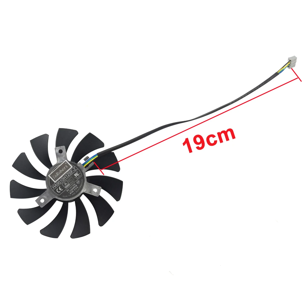 85mm 4pin HA9010H12SF-Z RX460 4GB Wentylator chłodzący Zamiennik dla MSI Inno3D P106 960 GeForce GTX 1060 AERO ITX 3G 6G OC RX560 RX550 ITX