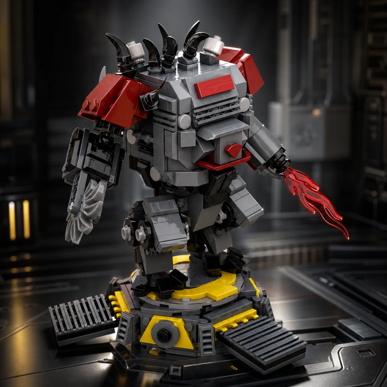 

Space War Mecha Building Blocks Heavy Armor Robot with Flamethrower & Saw MOC Bricks Model Set Adult Collection Gift