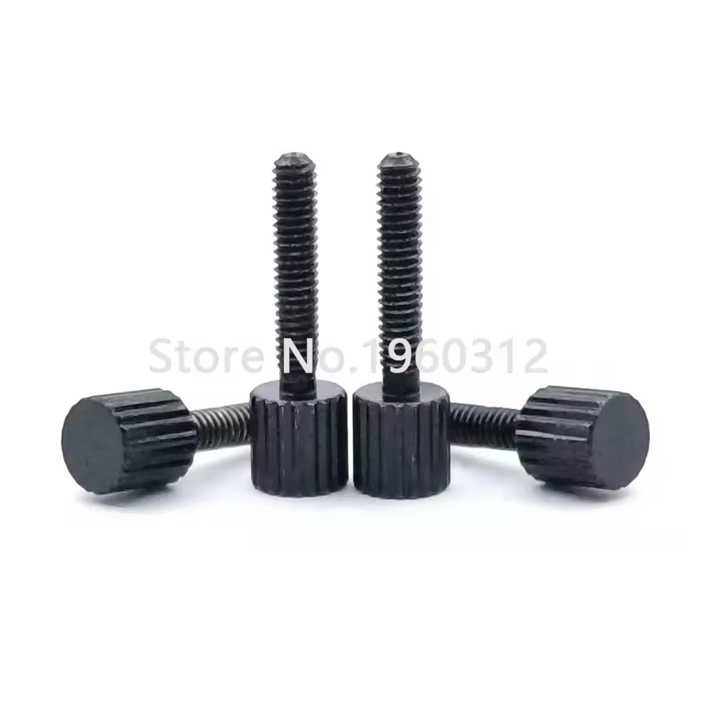 5-10pcs M2 M2.5 M3 M4 M5 knurled flat head thumb screw, stainless steel 304 hand tighten or nickel-plated and black thumb screw