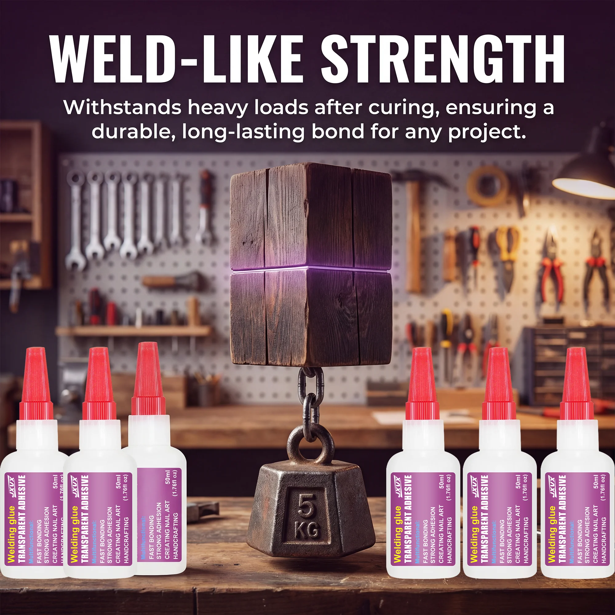 

Клей для холодной сварки Jxvx, 50 грамм - прочный клей для ремонта металла, алюминия, меди, железа - водостойкий и термостойкий