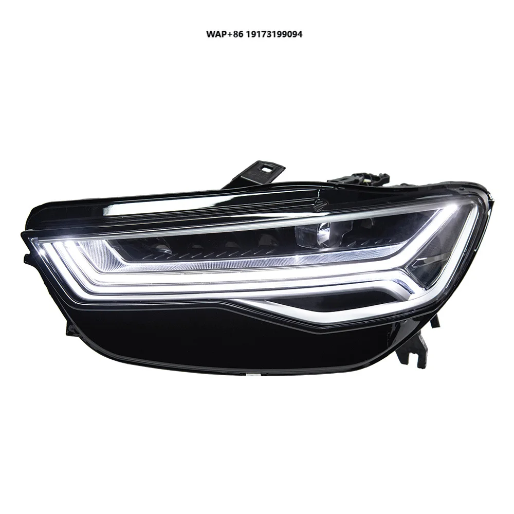 

Автомобильные светодиодные фары для Audi A6 C7 (2012-2018) с динамическим сигналом поворота и линзой проектора, дневные ходовые огни (DRL), автомобильный аксессуар