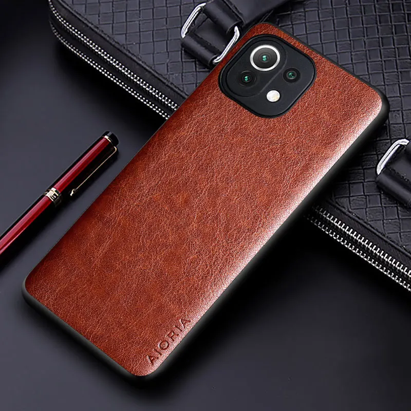 Luxury PU leather Case for Xiaomi Mi 11 Lite 5G NE 11 Pro Ultra with Business solid color design cover for xiaomi mi 11 lite 5g