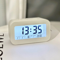 Simplicity Plastic Electronic Alarm Clock, Wake Up Charging, Large Screen, Smart, Luminous, Multifunctional Display