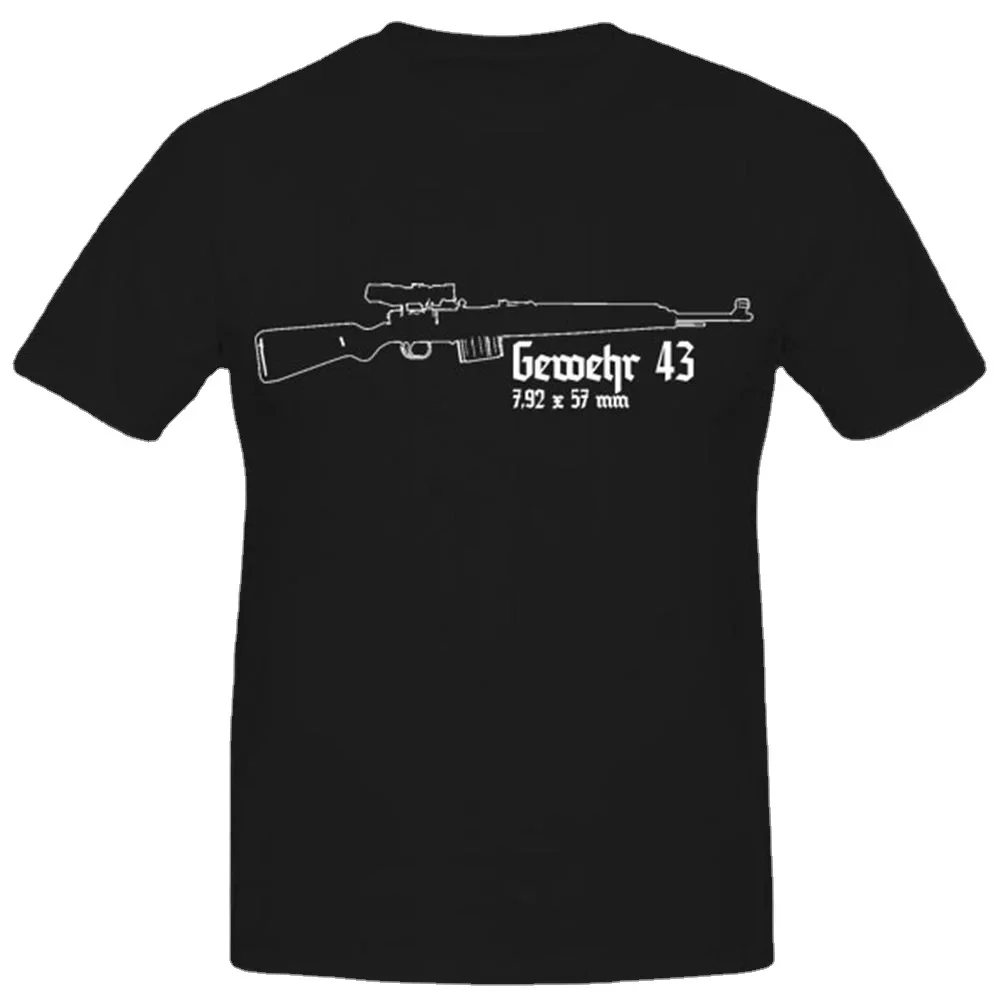 Weapon Gewehr 43 Semi Automatic Rifle T-Shirt. Premium Cotton Short Sleeve O-Neck Mens T Shirt New S-3XL