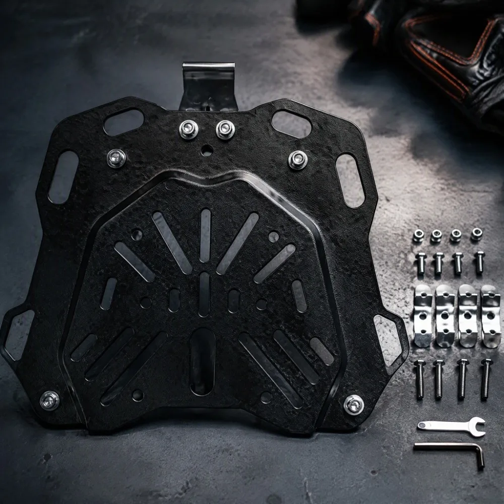 Carbon Steel Motorcycle Tail Box Base Paint Coat Finish Anti-Rust Support Quick Release Base Plate Stamping Construction