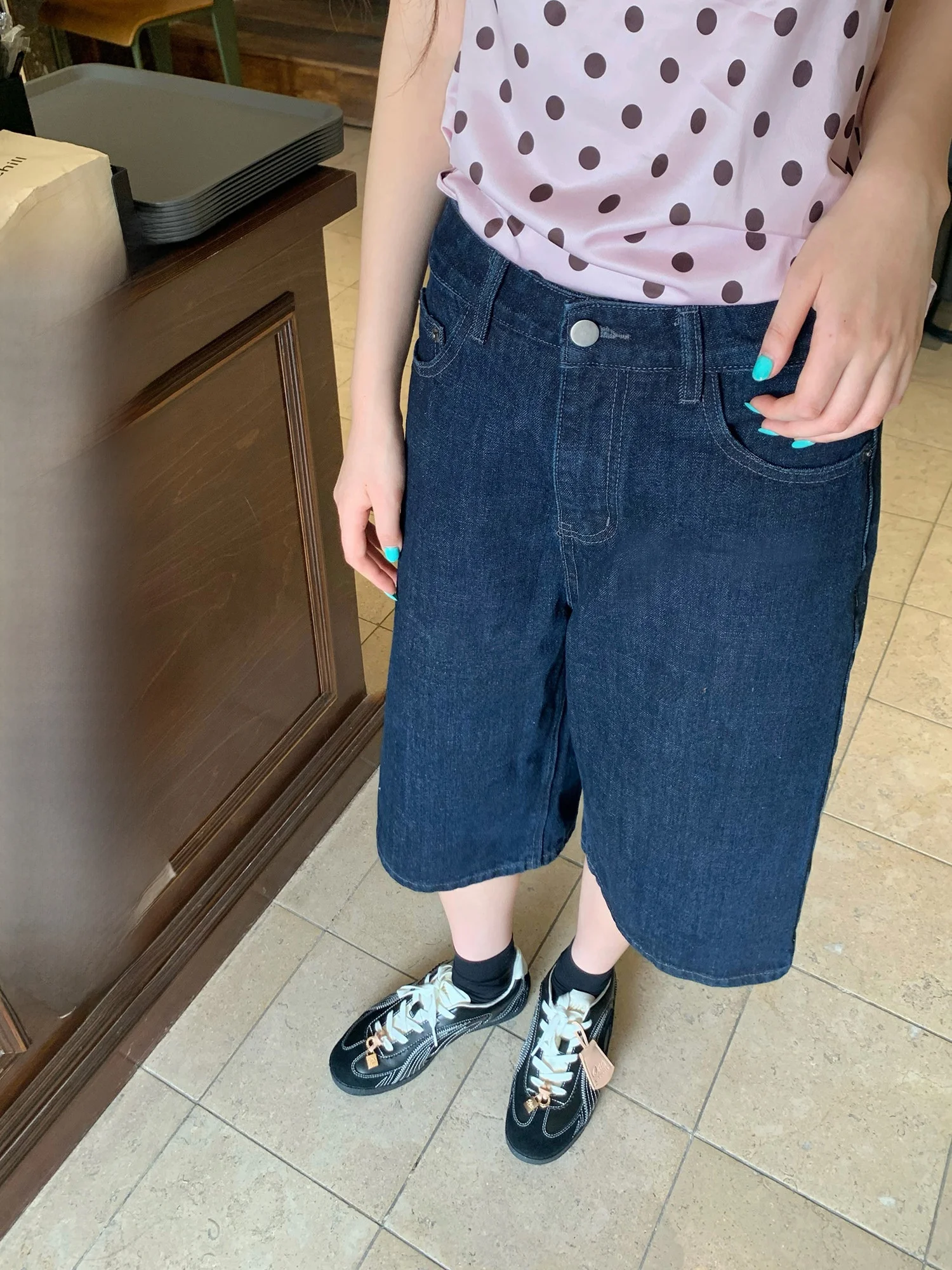 

Винтажные синие джинсы Sinbounboun с высокой талией, свободного кроя, повседневные, универсальные, весенняя коллекция, женские джинсы из денима