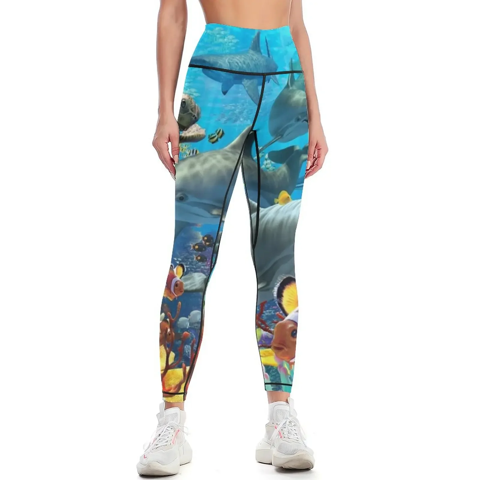 

Coral Sea Leggings sports for push up sportswear gym joggers for push up fitness Womens Leggings