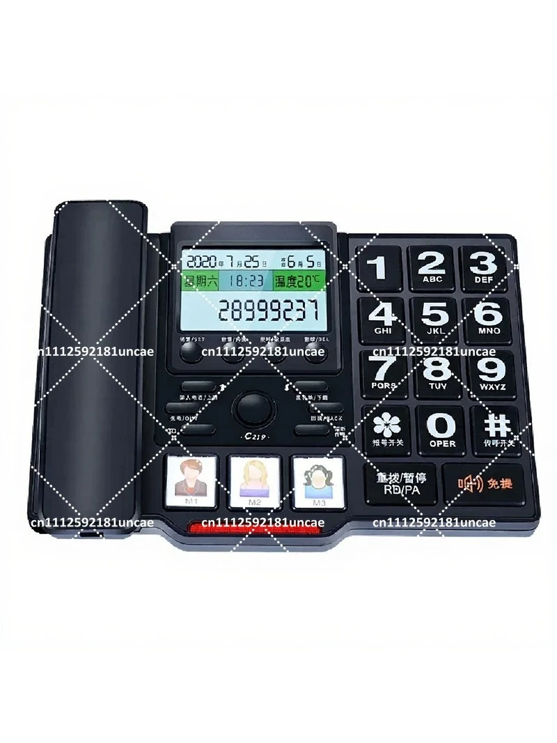 Elderly Large Screen Big Button Phone with Call Display Hands Free Speaker Home Landline Telephone