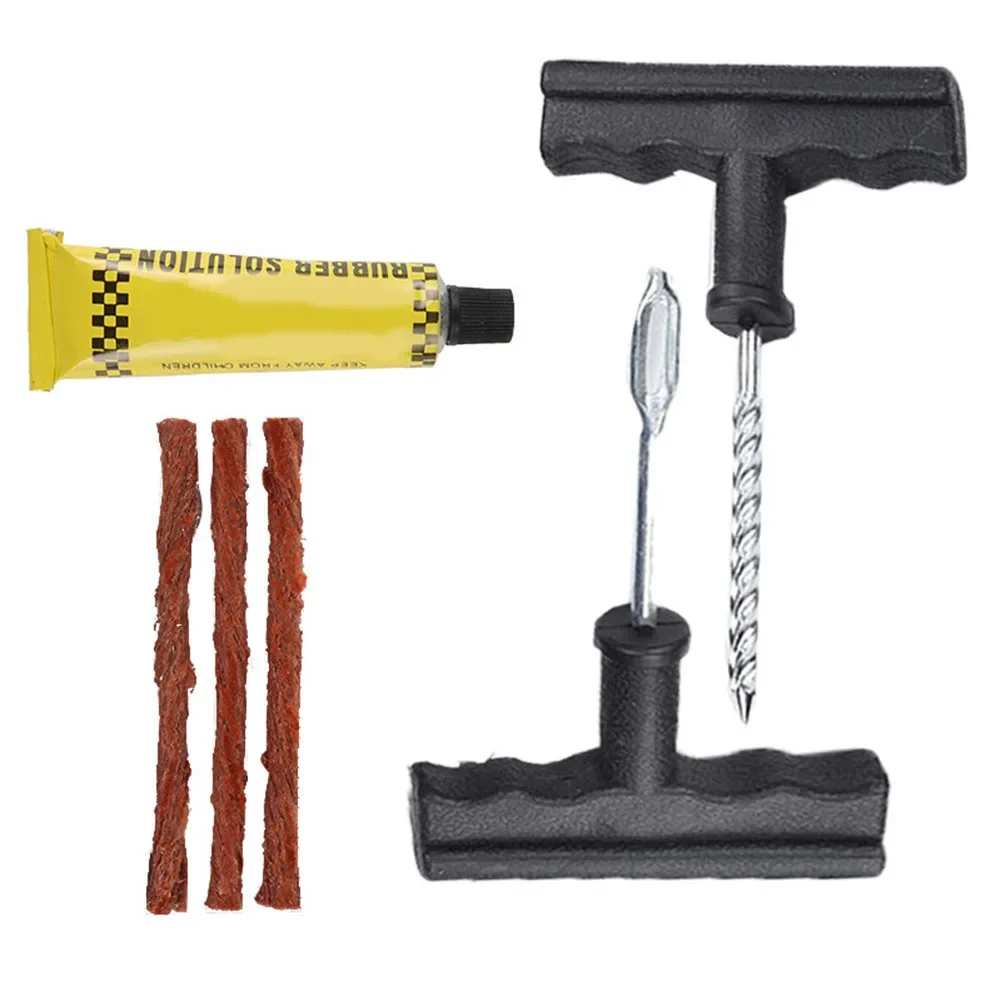 Auto Tyre Plug Tubeless Flat Tire Repair Tools Auto Strip Insertion Seal Strips Filing Tools Vehicles Puncture Repair Kit