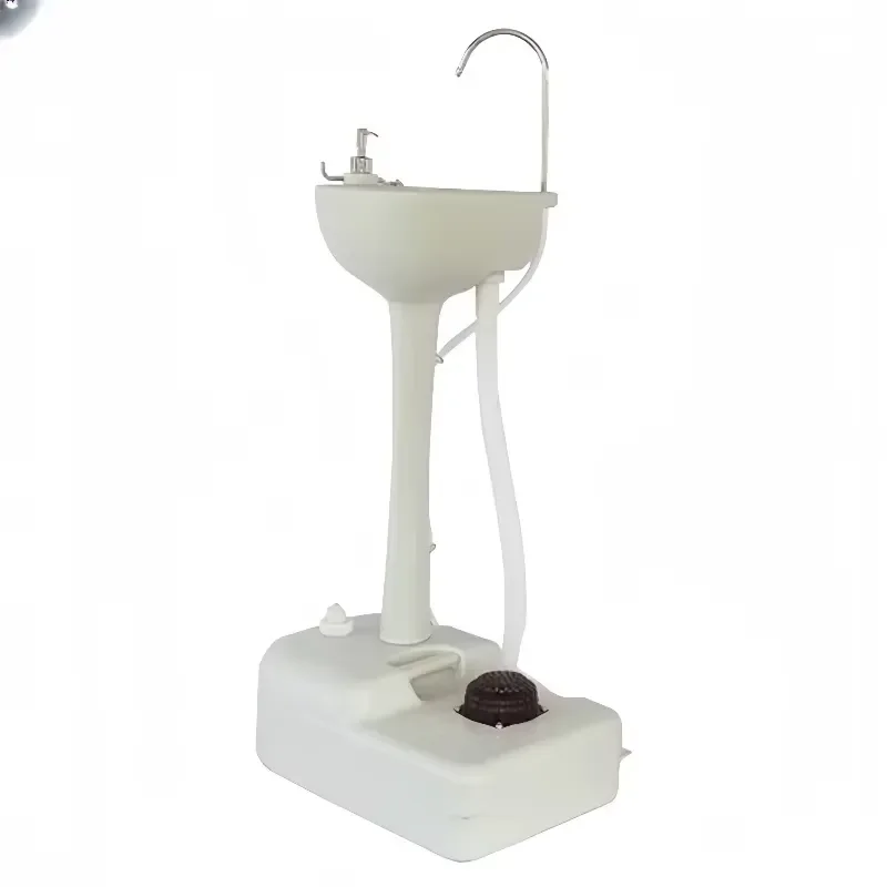Portable Hand Wash Basin Stand with Manual Foot Pump for Outdoor Events & Camping