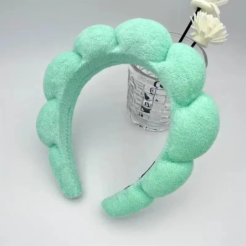 Bubble towel cloth sponge face wash waterproof headband twist cloud high cranial top hair accessories，baby bath face bandage
