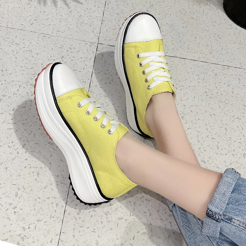 Autumn Canvas Shoes Women Fashion Trainers Women Low Help Sneaker Spring Lady Female Footwear Breathable Sneakers Platform Shoes