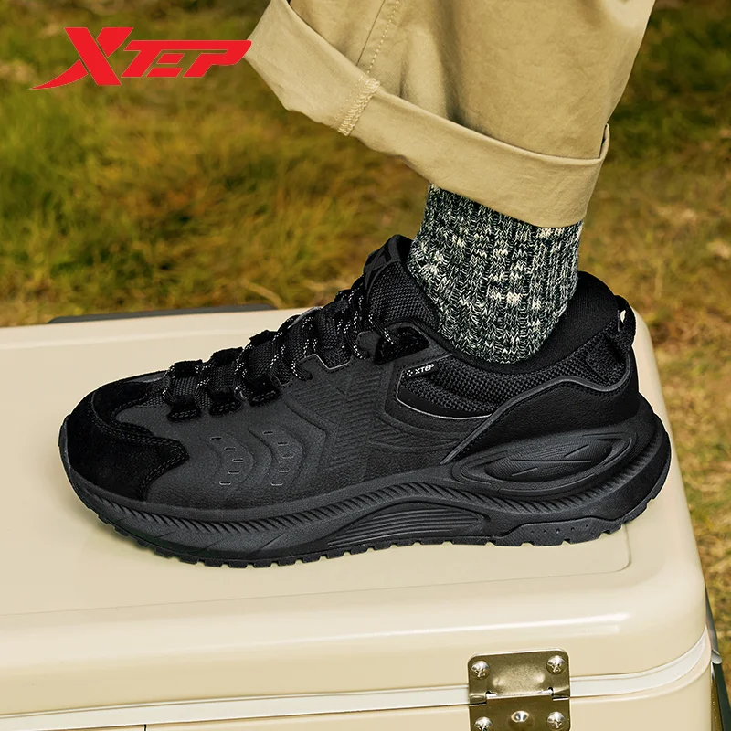 Xtep Xiangye Casual Shoes Men Increase Thick Sole Breathable Sport Shoes Wear-Resistant Shock Absorption Sneakers 877419320020