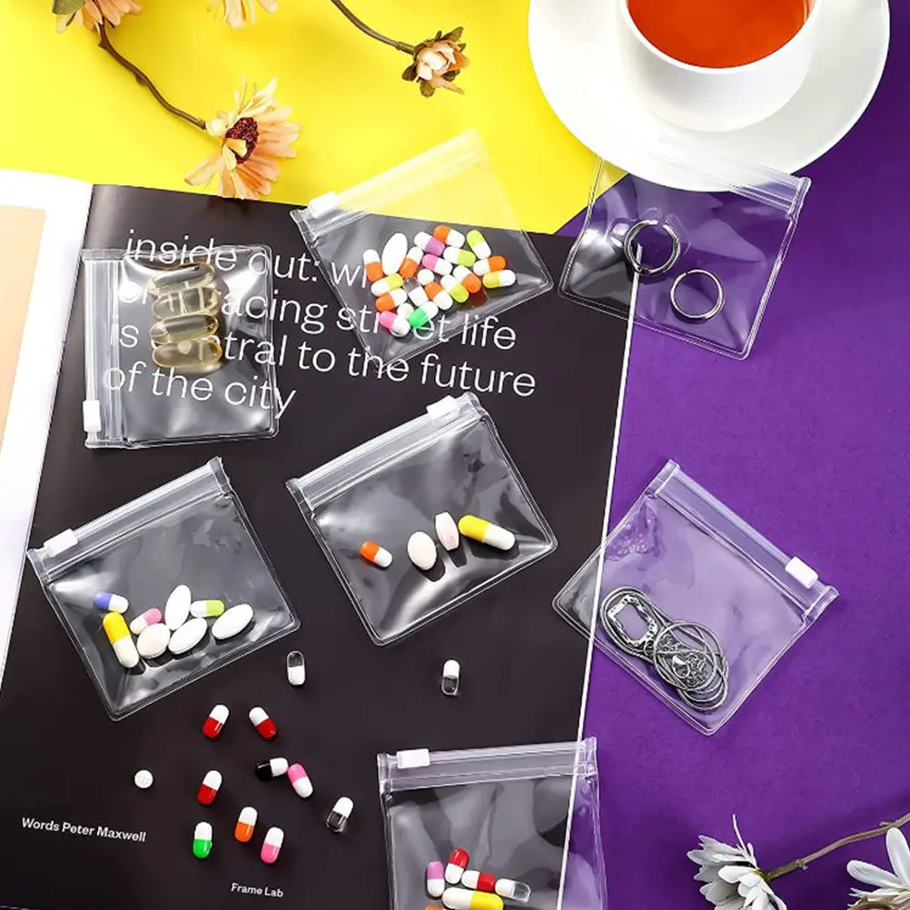 

20Pcs Medicine Bag for Travel Small Pill Pouches Self Sealing Organizers Waterproof Dustproof Oxidation Resistant Compact Design