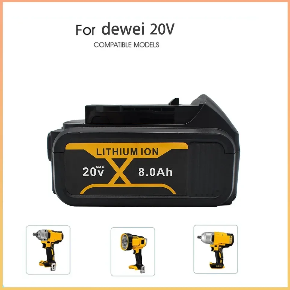 For dewalt 20V 5.0Ah battery compatible dewalt Cordless screwdriver drill Screw gun wrench impact batteries DCB203 DCB181 DCD790